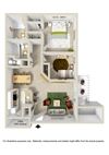 Bayberry Village 2 Bedroom Floor Plan